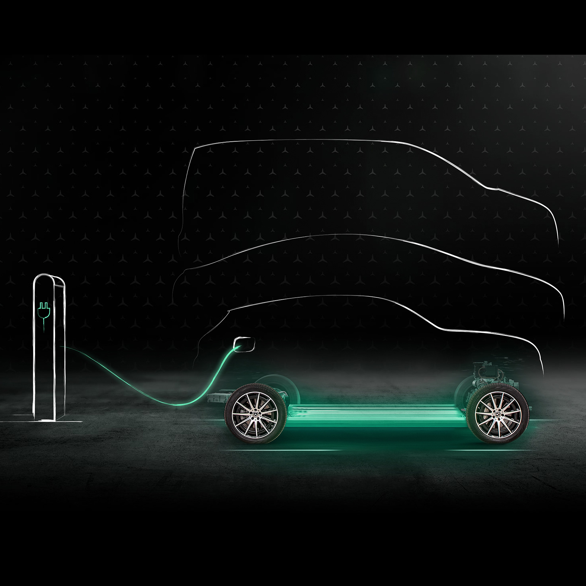 Green charging | Opladen en services | Mercedes Benz Een animatie van de werking van green charging.