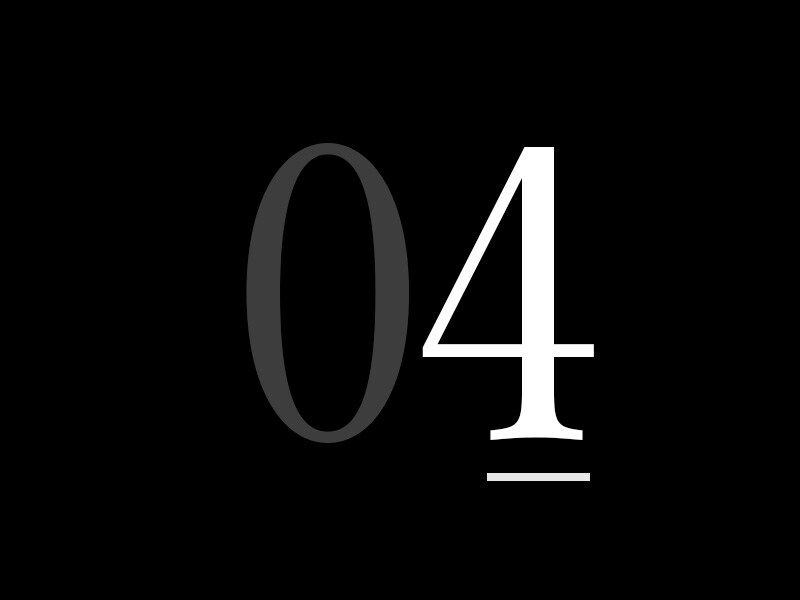 '04' groot geschreven.