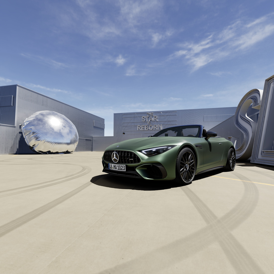 Groene Mercedes-AMG SL 63 S E PERFORMANCE.