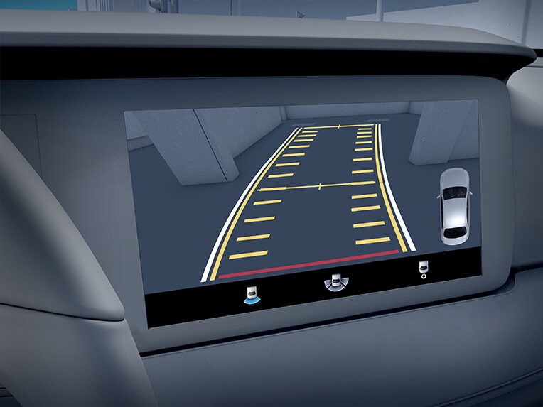 Werking van het parkeerpakket met achteruitrijcamera van Mercedes-Benz.