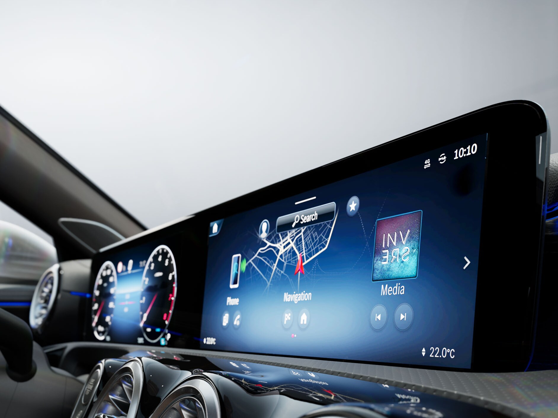 Interieur van een Mercedes-Benz.