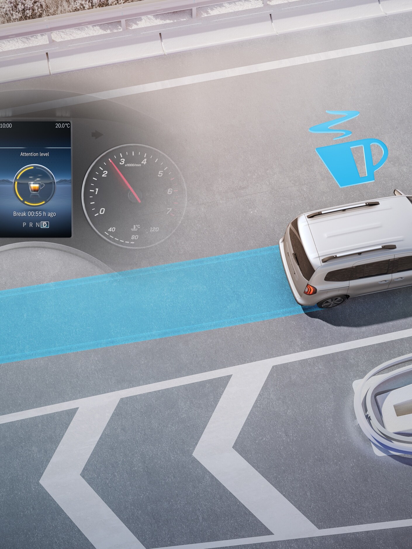 ATTENTION ASSIST in de Mercedes-Benz Citan Gesloten Bestelwagen.