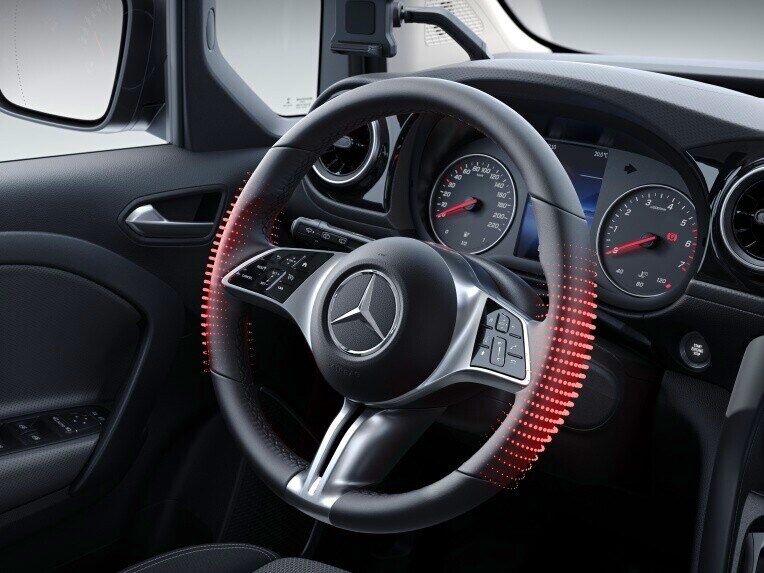 Verwarmd multifunctioneel stuurwiel in de Mercedes-Benz Citan Gesloten Bestelwagen.