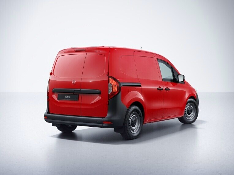 Achteruitrijcamera aan de achterzijde van de Mercedes-Benz Citan Gesloten Bestelwagen.