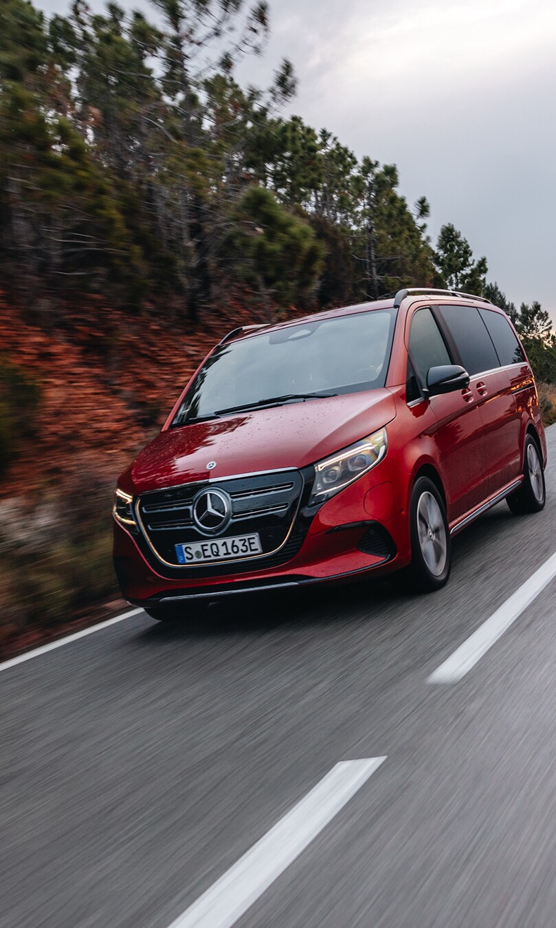 Exterieur van de Mercedes-Benz EQV.