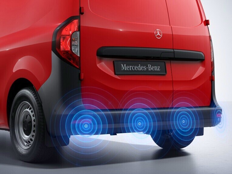 Achteruitparkeerhulp bij de Mercedes-Benz eCitan Gesloten Bestelwagen.