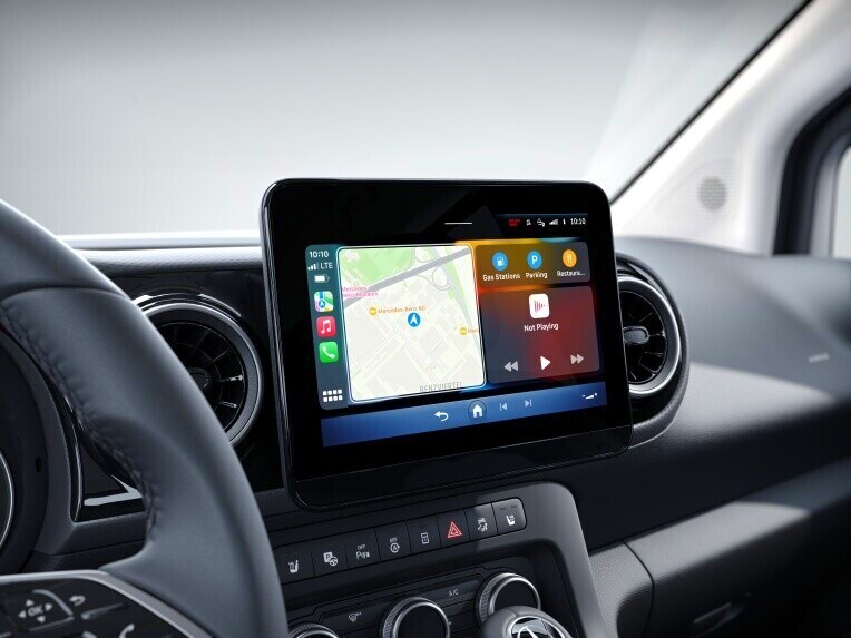 Smartphone-integratie in de Mercedes-Benz eCitan Gesloten Bestelwagen.