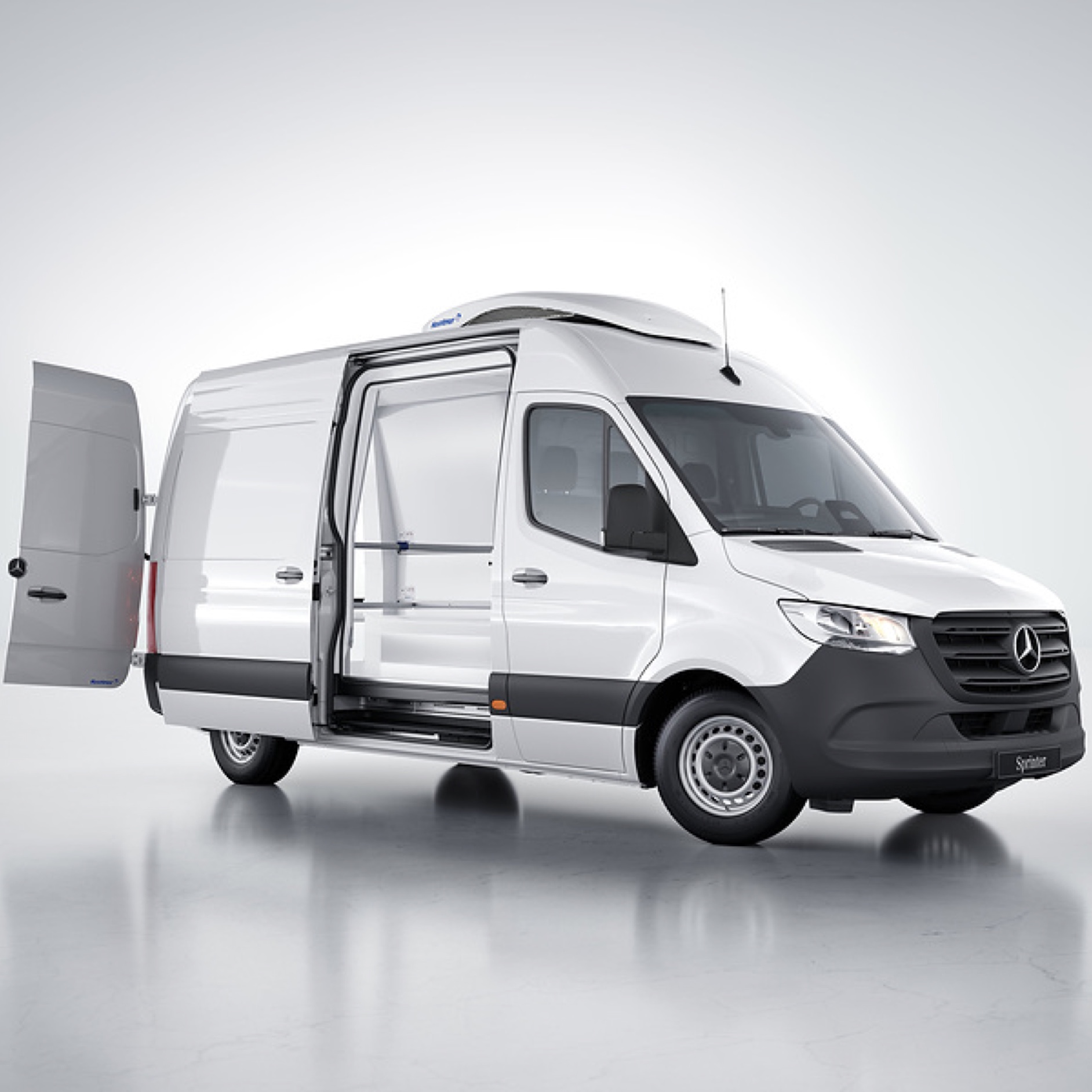 VanSolution | Sprinter gesloten bestelwagen | Mercedes-Benz De Mercedes-Benz Sprinter Gesloten bestelwagen met een brancheoplossing van VanSolution.