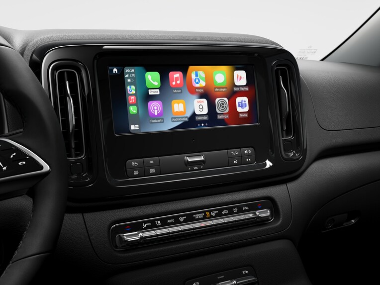 Het MBUX multimediasysteem van de Mercedes-Benz Vito.