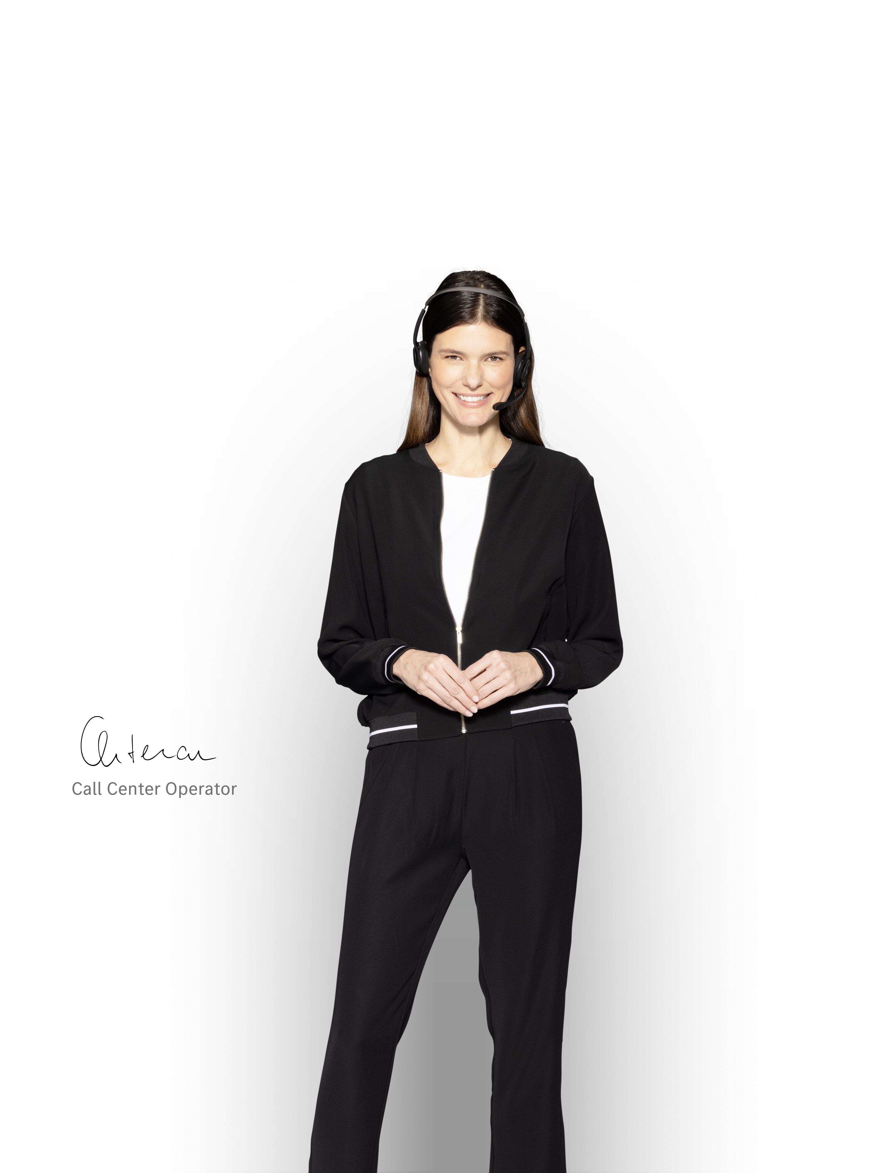 Klantcontactmedewerker met headset.