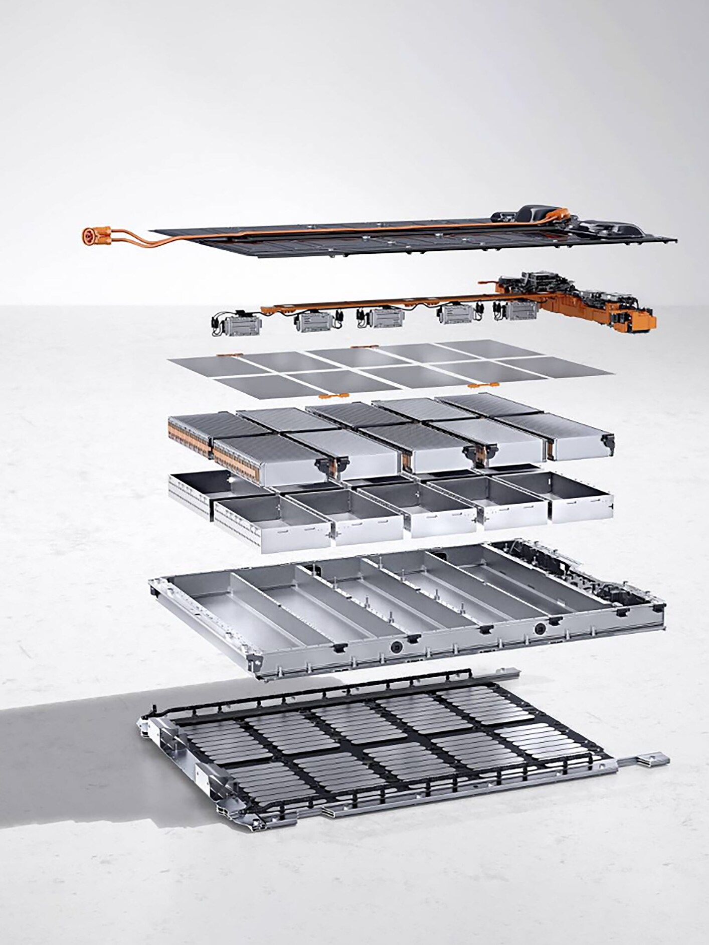 Een illustratie van een batterij in lagen ter symbolisering van elektrische service.