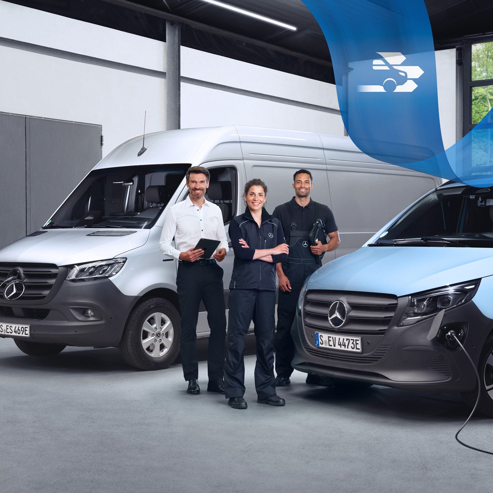 Mercedes-Benz | Service voor elektrische voertuigen Mercedes elektrische bestelwagenservices voor duurzame mobiliteit en maximale beschikbaarheid.