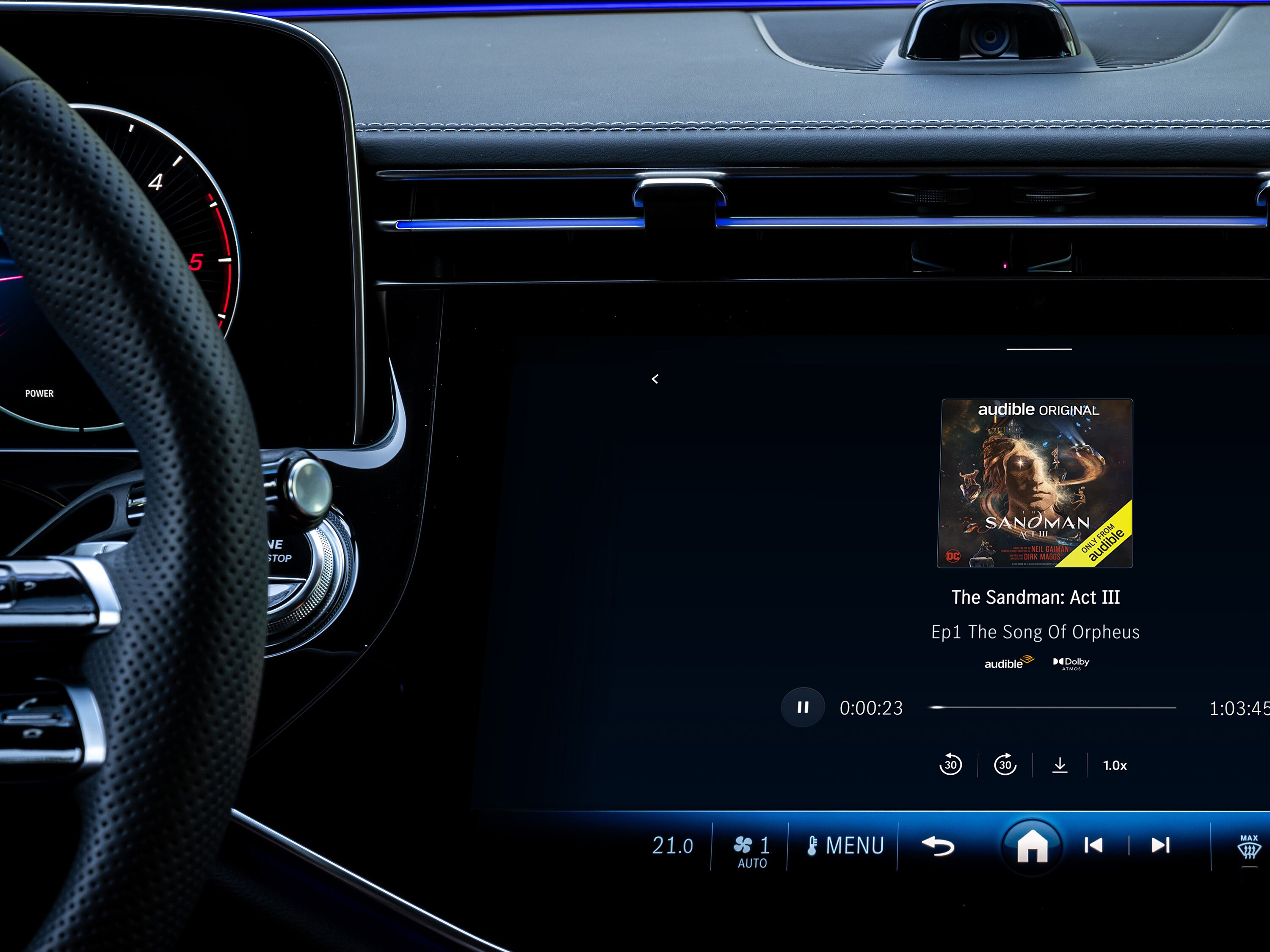 Audio in het ritme van de rijstijl.