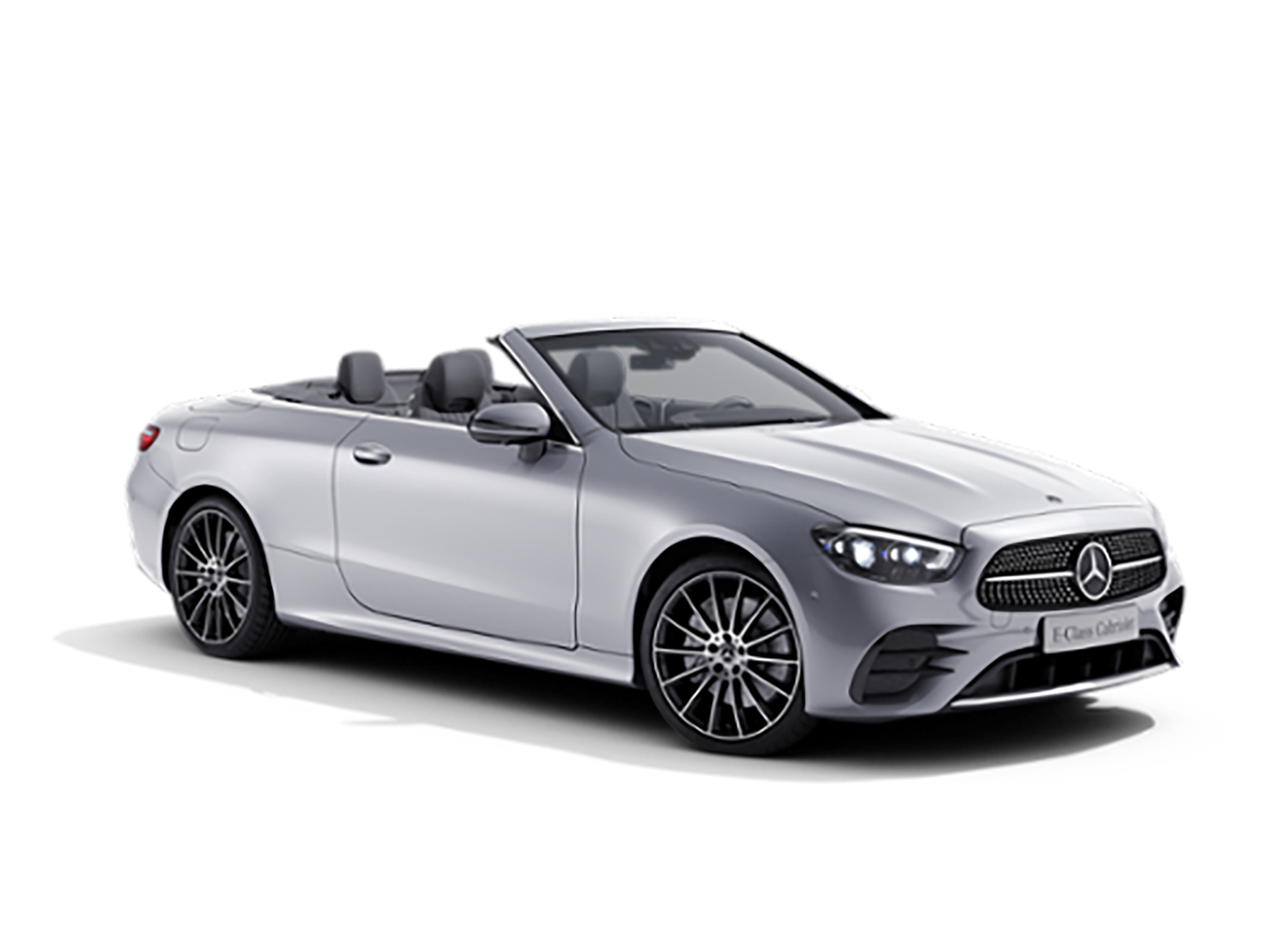 De afbeelding toont de prijslijst en brochure van de Mercedes-Benz E-Klasse Cabriolet.