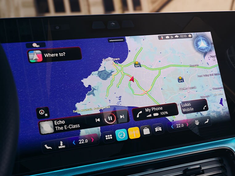 De MBUX virtuele assistent van de CLA van Mercedes-Benz.