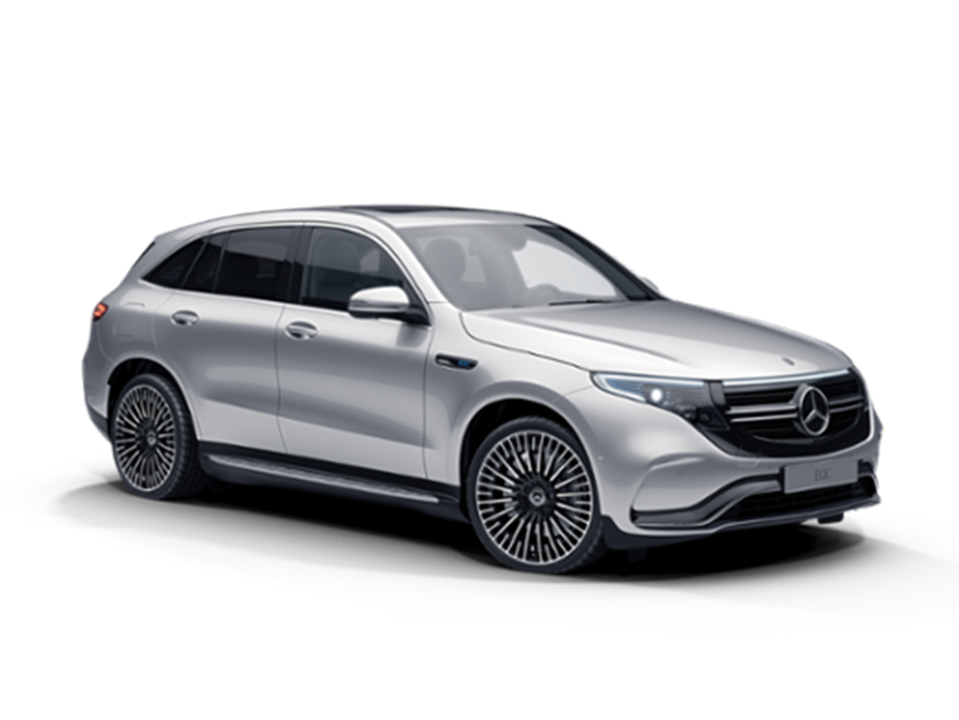 De afbeelding toont de Mercedes-Benz EQC.