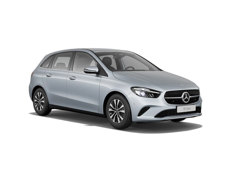 De afbeelding toont de prijslijst en brochure van de Mercedes-Benz B-Klasse