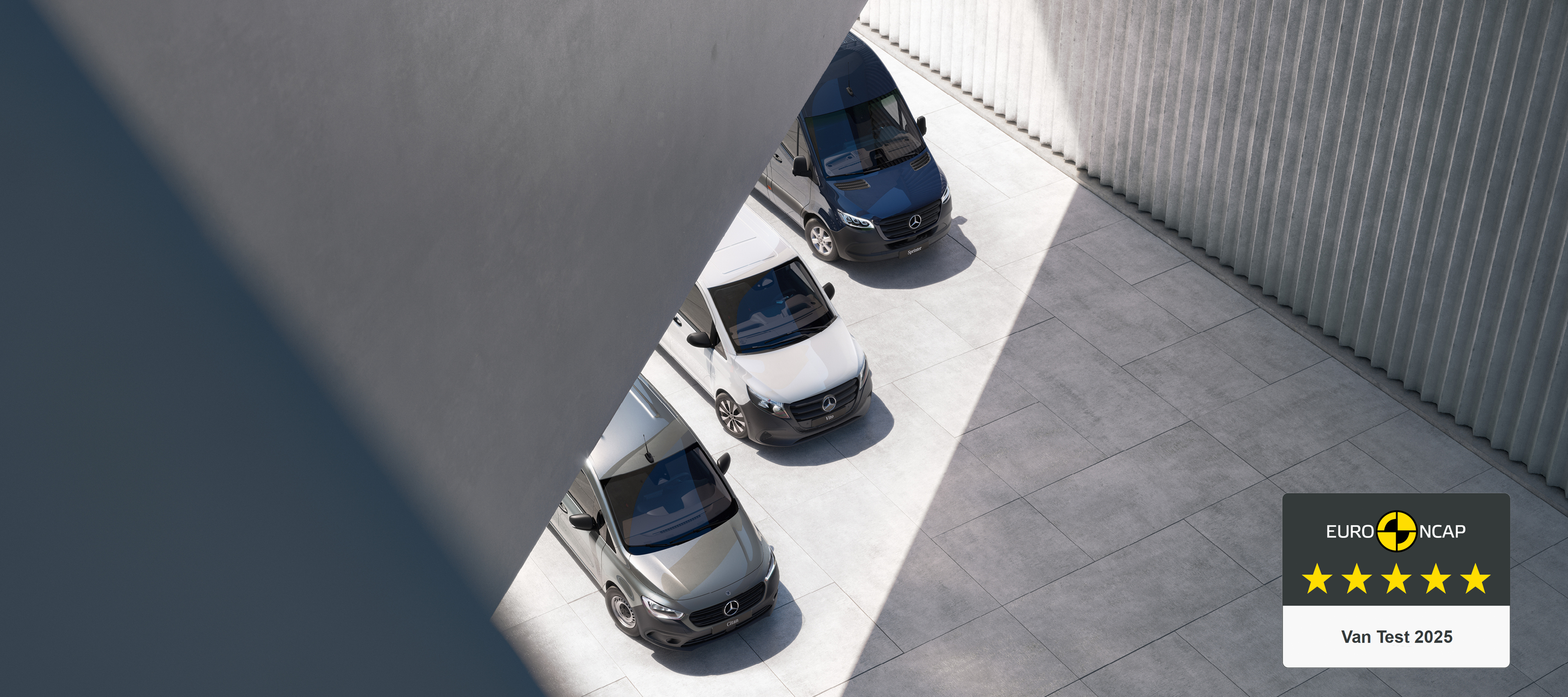 Mercedes-Benz bedrijfswagens: 5 sterren van Euro NCAP Mercedes-Benz bedrijfswagens: 5 sterren van Euro NCAP