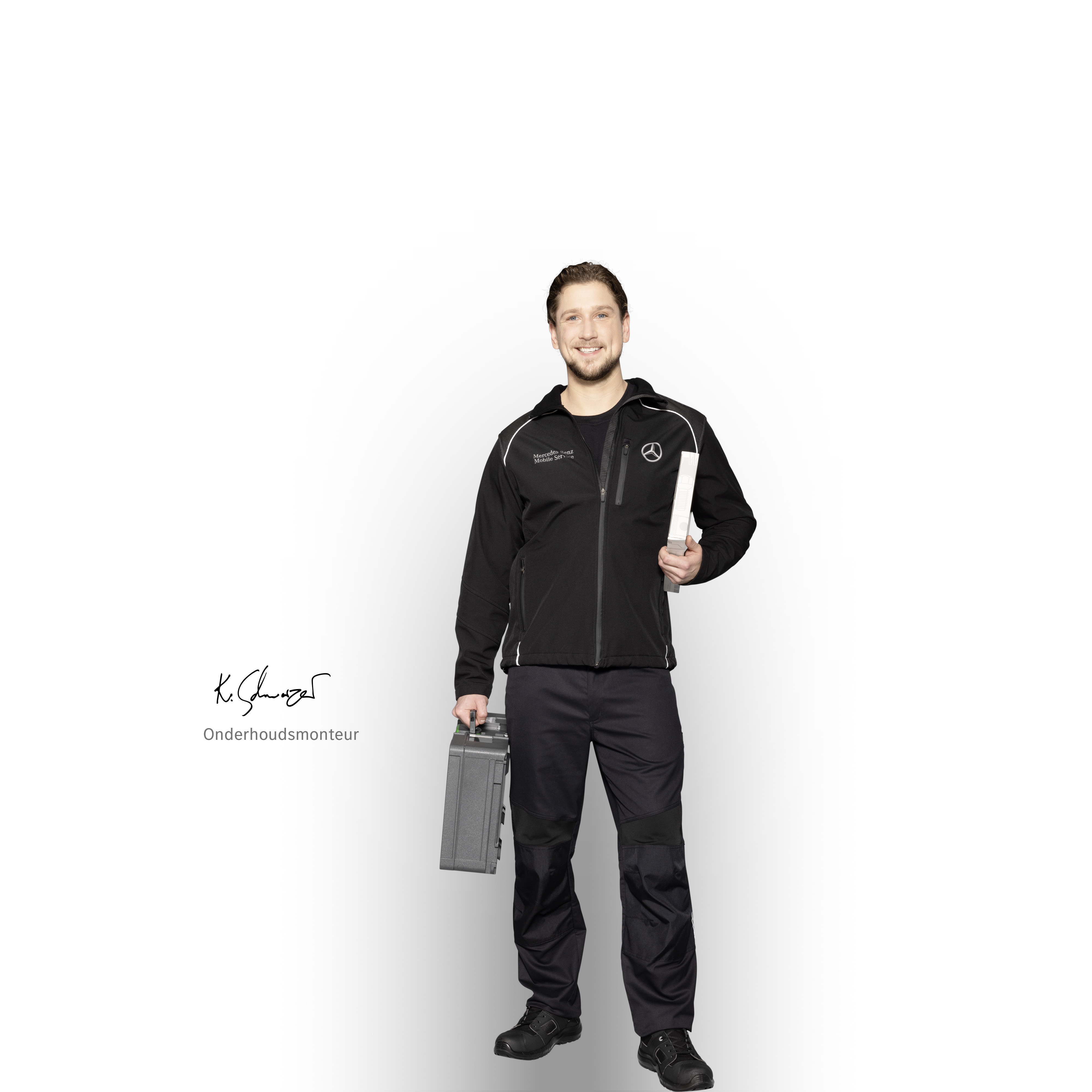 Mercedes-Benz | Bedrijfswagenservice Mercedes-Benz Mobiele Service Onderhoudsmonteur klaar om te ondersteunen.