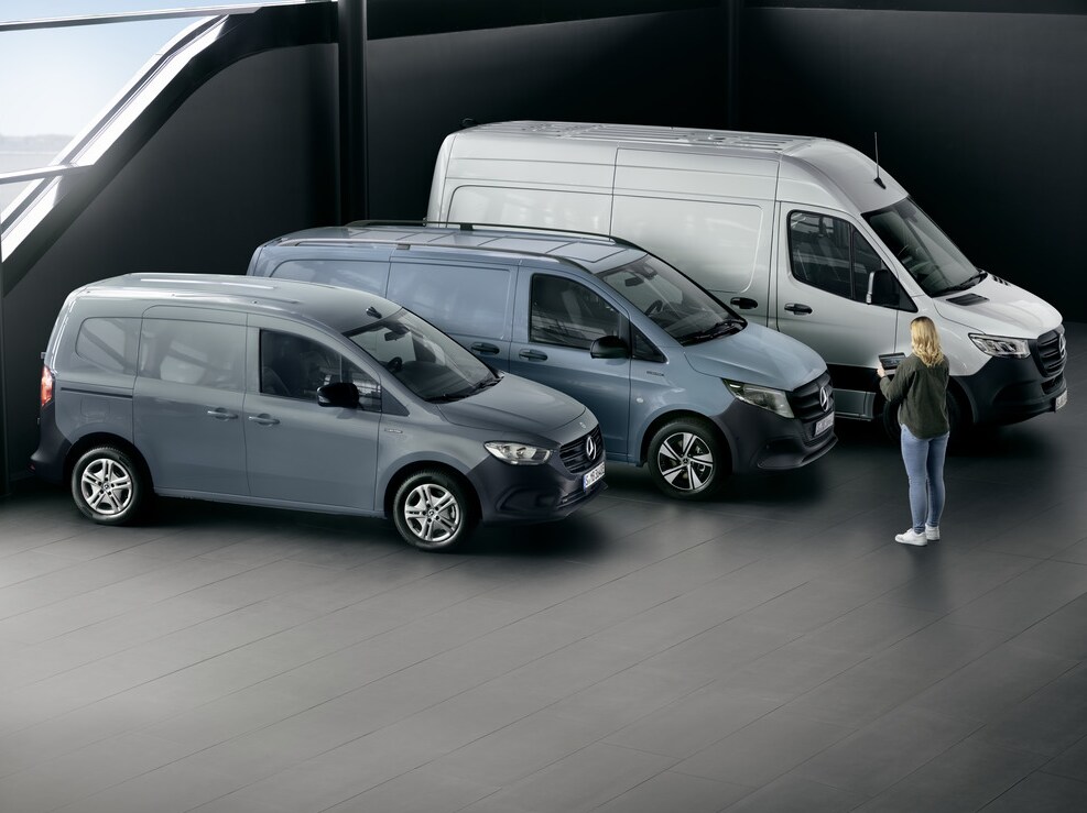 Een Mercedes-Benz Sprinter Tourer is volgeladen.